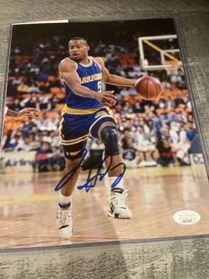 Tim Hardaway Signed Autograph Auto 8x10 Photo JSA COA - Image 1 of 3