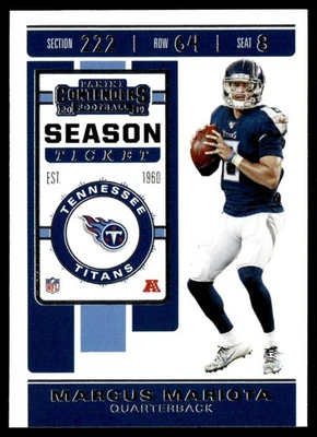 Ingresso da temporada MARCUS MARIOTA 2019 PANINI CONTENDERS TENNESSEE TITANS #27 - Imagem 1 de 2