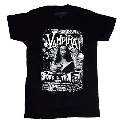 Camiseta negra para hombre Kreepsville Vampira Spookathon Foto 1 de 2