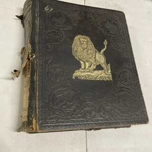 RARE 1855 JOHN FROST BOOK, "GRAND ILLUSTRATED ENCYCLOPEDIA OF ANIMATED NATURE" - Picture 1 of 6