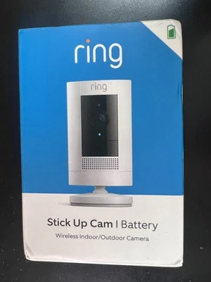 Ring Stick Up Cam Battery Wireless Outdoor/Indoor Camera White 5552 - Image 1 of 4