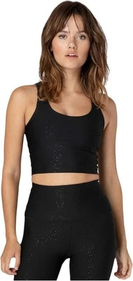Beyond Yoga SF4500 Aleación Tirantes Recortado Tanque Negro Lámina Mota Talla S NUEVO $74 Foto 1 de 2