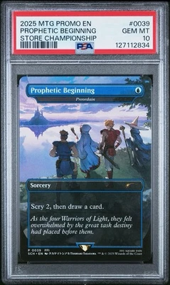 PSA 10 Final Fantasy Prophetic Beginning (Preordain) 0039 Extended Art Promo MTG - Image 1 of 2