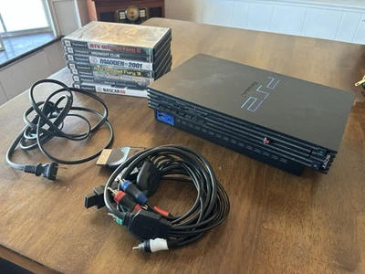 Sony PlayStation 2 Black Console Bundle Tested Working - Image 1 of 4