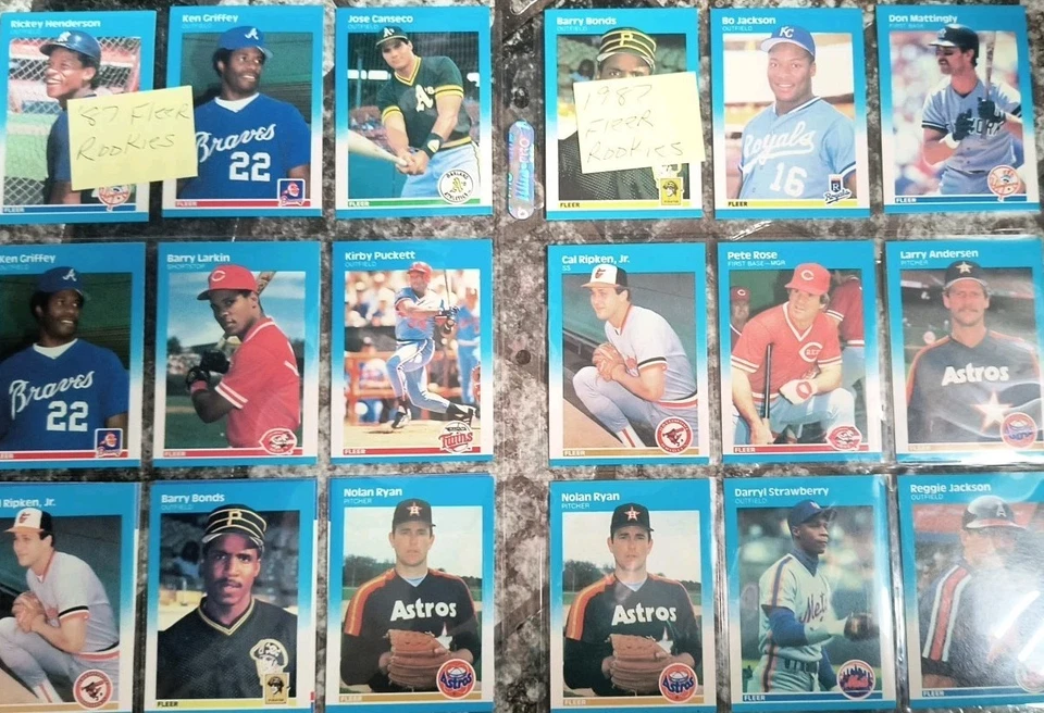 Lote Fleer Rookies 1987 como se ve Foto 1 de 4