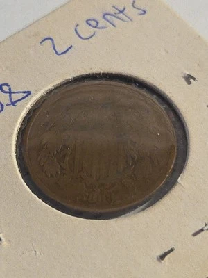 1868 2C BN Two Cent Coin - Lot BT460 - Image 1 of 2