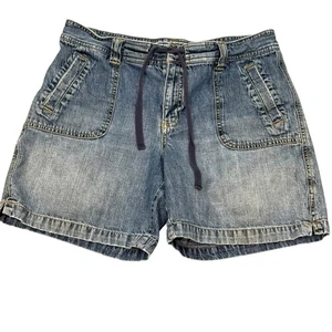 Old Navy Womens Just Below Waist Blue Denim Shorts Size 8 Cotton - Picture 1 of 6