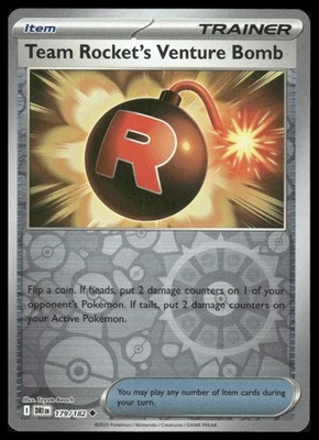 Pokemon SV10: Destined Rivals #179/182 Team Rocket's Venture Bomb HOLO - Image 1 of 2