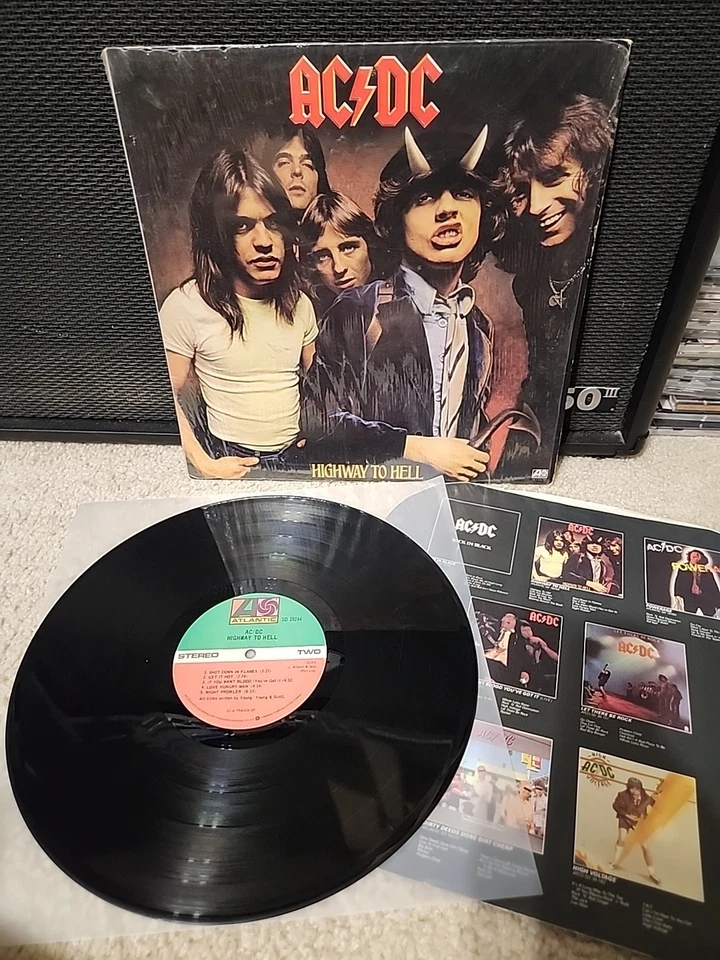 AC/DC Highway To Hell Lp Vinyl OG 1979 Early Press Shrink/Insert VG+/EX Wax  Foto 1 de 4
