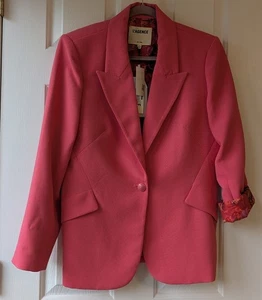 L'AGENCE CORAL FUCHSIA WOMEN'S BLAZER JACKET SIZE 10 - Picture 1 of 20