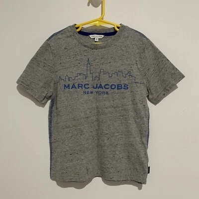 Little Marc Jacobs Boys Kids T-Shirt Size 8 years Grey New York Designer - Image 1 of 4