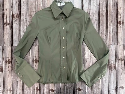 Camisa Blusa Patrizia Pepe Mangas Largas Talla 42/S Color EE. UU. Verde Ejército Nueva Sin Etiquetas Foto 1 de 4