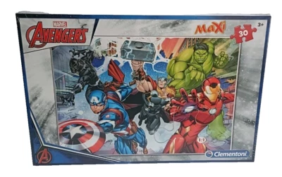 Gioco Puzzle Marvel Supercolor Avengers 30 Pezzi Maxi 62x42 Per Bambini - Immagine 1 di 3
