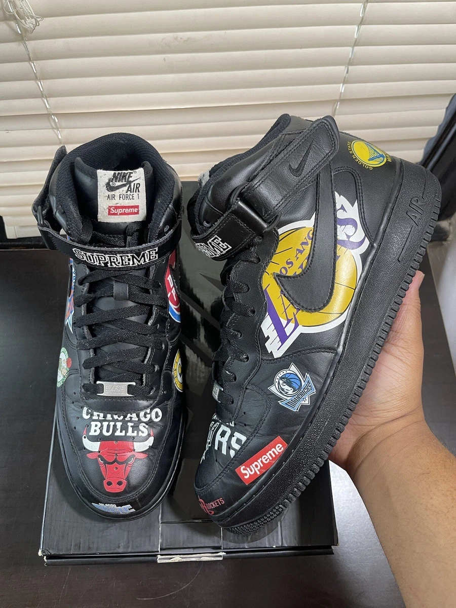 Nike Supreme x NBA x Air Force 1 07 Mid Black for Sale