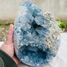 6260g Natural Blue Celestite Geode Quartz Crystal Mineral Specimen Healing