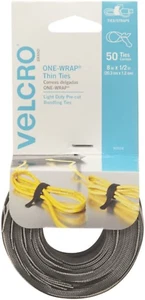VELCRO Brand ONE WRAP Thin Ties | Strong & Reusable | Perfect for Fastening Wire - Afbeelding 1 van 12
