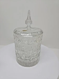 Vintage Crystal Biscuit Jar D16 - Picture 1 of 13
