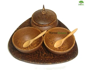 Set SPA Ciotola per Massaggi Oli Crema, Maschera Viso, Sale Spa Cura Corpo Palma Legno - Foto 1 di 4