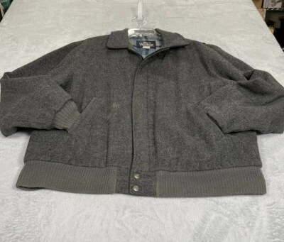 Abrigo de Lana Woolrich Gris Con Rojo Negro Blanco Interior a Cuadros Exterior Hombre L De Colección Foto 1 de 4