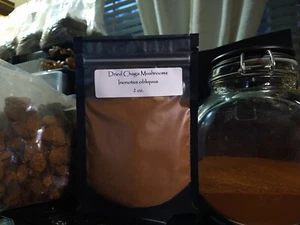 Dried Chaga Mushroom 1 Ounce Powdered - Picture 1 of 4