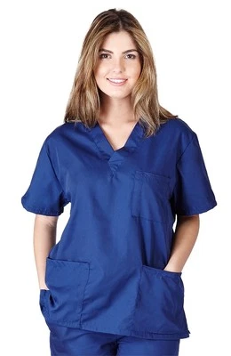Blusa Médica Unisex Natural Uniforms Hombres/Mujeres Hospital Médico Enfermería Cuello en V Foto 1 de 4