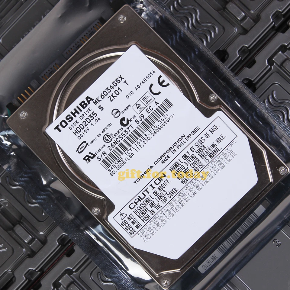 For TOSHIBA MK6034GSX 60 GB 5400 RPM SATA 2.5" Internal Hard Drive HDD - Image 1 of 1