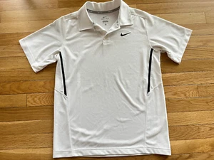 Nike Court Youth XL White Polo Shirt Club Tennis Top Boys Dri-fit Teen 12yr Team - Picture 1 of 7