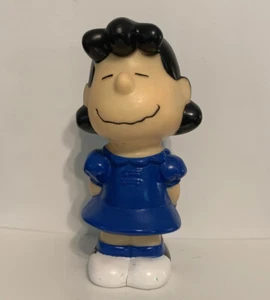 Vintage 1966 Peanuts Lucy Van Pelt United Feature 5.5” Vinyl Figure Squeaky Toy - Picture 1 of 7