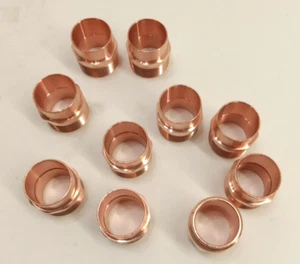 Mueller W01171 1-1/4" C x MPT Wrot Copper Adapter 1-3/8"OD x 1-1/4"M 10pk - Picture 1 of 10