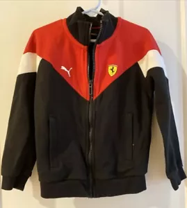 Boys Puma Ferrari Race MCS Sweat Jacket, US size XS, UK 5-6Years - Picture 1 of 6