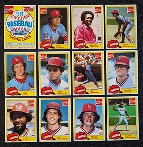 1981 TOPPS COCA COLA ST LOUIS CARDINALS COMPLETE 12 CARDS TEAM SET - Picture 1 of 1
