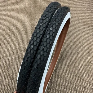 BICYCLE TIRES 26 X 2.125 KNOBBY WHITE WALL FIT SCHWINN & OTHERS NEW - Picture 1 of 5