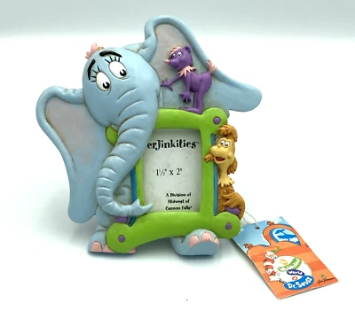 Vtg Perjinkities Dr Seuss Picture Photo Frame 1.5" x 2" Elephant Jim Henson 1998 - Image 1 of 4