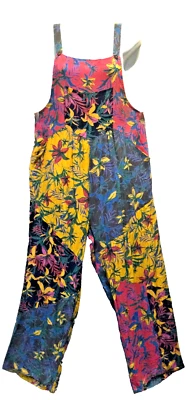 Nuevo con etiquetas HILOS SAGRADOS funky floral hippie rayón MONO MAMELUCO MONO JUMPER XL Foto 1 de 4