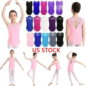 Girls Ballet Dance Tutu Dress Leotard Kid Gymnastics Bodysuit  Dancewear AU - Picture 1 of 184