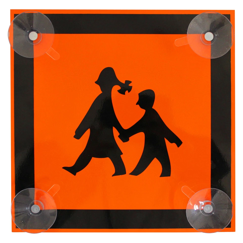 OLSHOP AG Schulbusschild Kunststoff 250 x 250 mm Schulbustafel Warntafel Schulkinder Bus