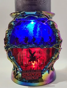 ALL NEW Light-Up THE UPSIDE DOWN 3-Wick Candle Pedestal Bath & Body Works - Picture 1 of 8