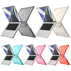 Shockproof Hard Shell Kickstand Case Cover for MacBook Pro 14 Inch (M1/M2/M3/M4) - Picture 1 of 47
