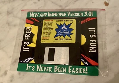 Vintage America Online v3.0 Floppy Disk 3.5" 1994 1996 AOL - Image 1 of 2