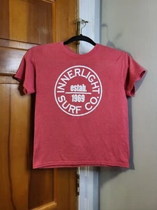 Innerlight Surf Co Kids Graphic Tee Red & White Sz L - Picture 1 of 5