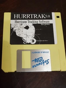 Very Rare Hurrtrack 5.0 Hurricane Tracking Software 3.5" floppy 1.44 Mb Diskette - Afbeelding 1 van 1