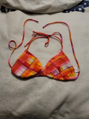 Top de bikini Op Melon halter a cuadros talla S acolchado Foto 1 de 4