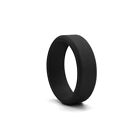 Bague silicone noir caoutchouc bracelet de mariage flexible pour hommes entraînement style de vie masculin