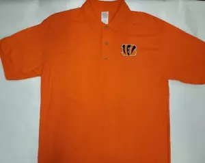 20329-2 NFL Team Apparel CINCINNATI BENGALS Fußball Polo Golf Shirt ORANGE Neu - Bild 1 von 1