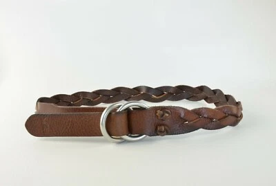 Nuevo cinturón con junta tórica de cuero trenzado Polo Ralph Lauren para hombre Foto 1 de 4