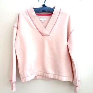 Free Assembly Sweatshirt Womens Sz SMALL V-Neck Pink Loungewear Yoga Athleisure - Picture 1 of 9