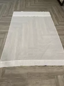 Semi Sheer White Curtain Panel 60" wide by 90" long - Picture 1 of 6