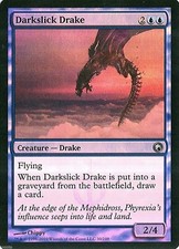 MTG - Scars of Mirrodin - Darkslick Drake - Foil - NM