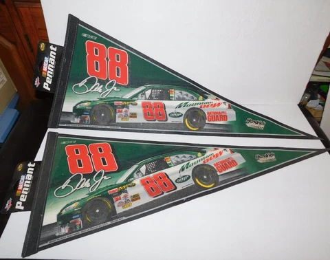 2 UNUSED 2007 DALE EARNHARDT JR #88 MOUNTAIN DEW NASCAR FELT PENNANT LOT Cover