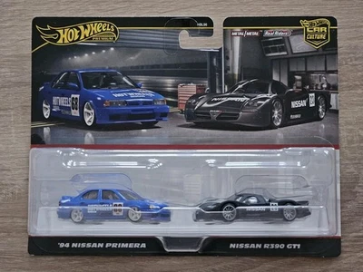 HOT WHEELS CAR CULTURE HBL96 . '94 NISSAN PRIMERA et NISSAN R390 GT1 HRR74 - Photo 1/2
